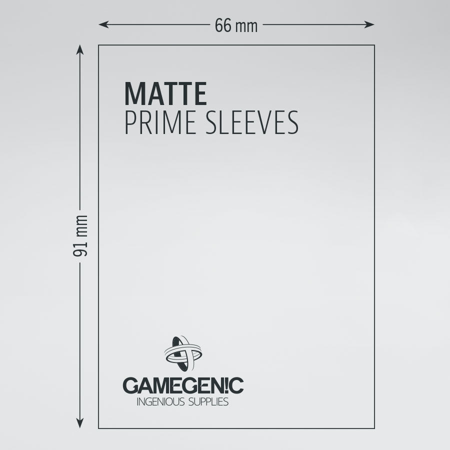 Gamegenic Matte Prime Sleeves - Orange - 66 x 91mm (100 Sleeves) [Colour Code: GREY]