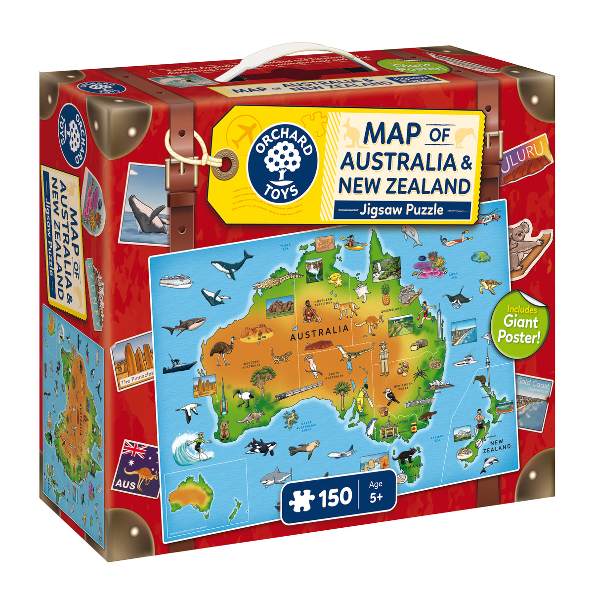 Map of Australia & New Zealand 150pc Puzzle [Orchard Toys]