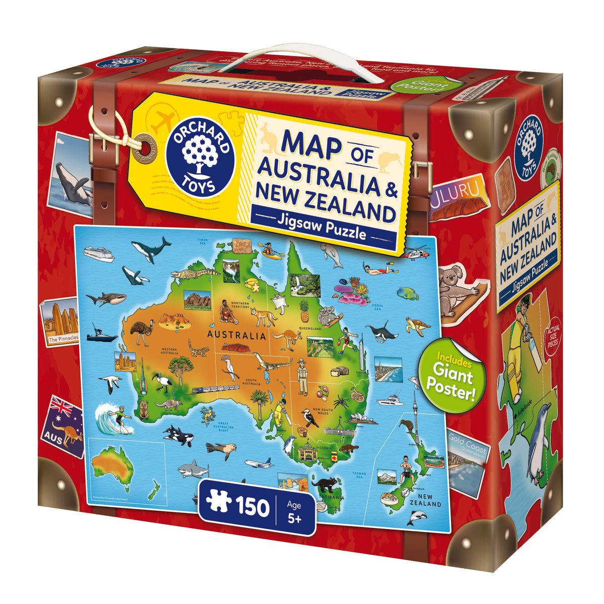 Map of Australia & New Zealand 150pc Puzzle [Orchard Toys]