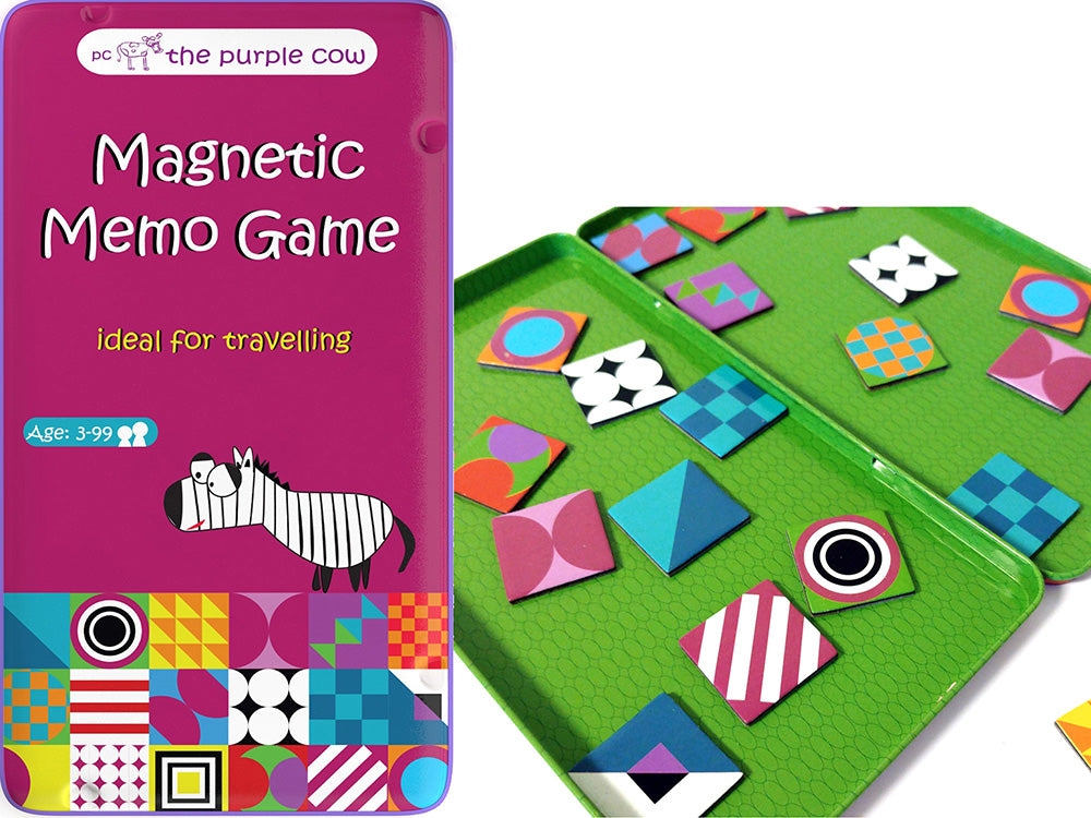 Magnetic Memo Game - Travel Tin (The Purple Cow)