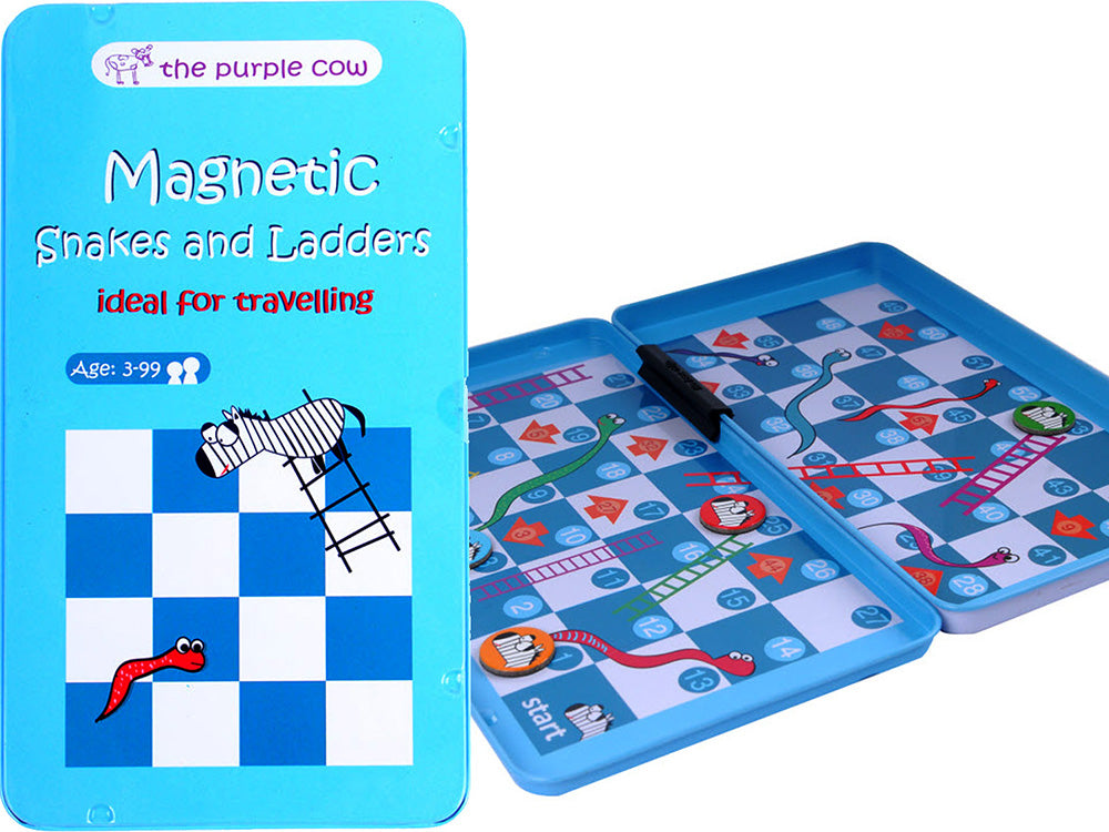 Magnetic Snakes and Ladders - Travel Tin (The Purple Cow)
