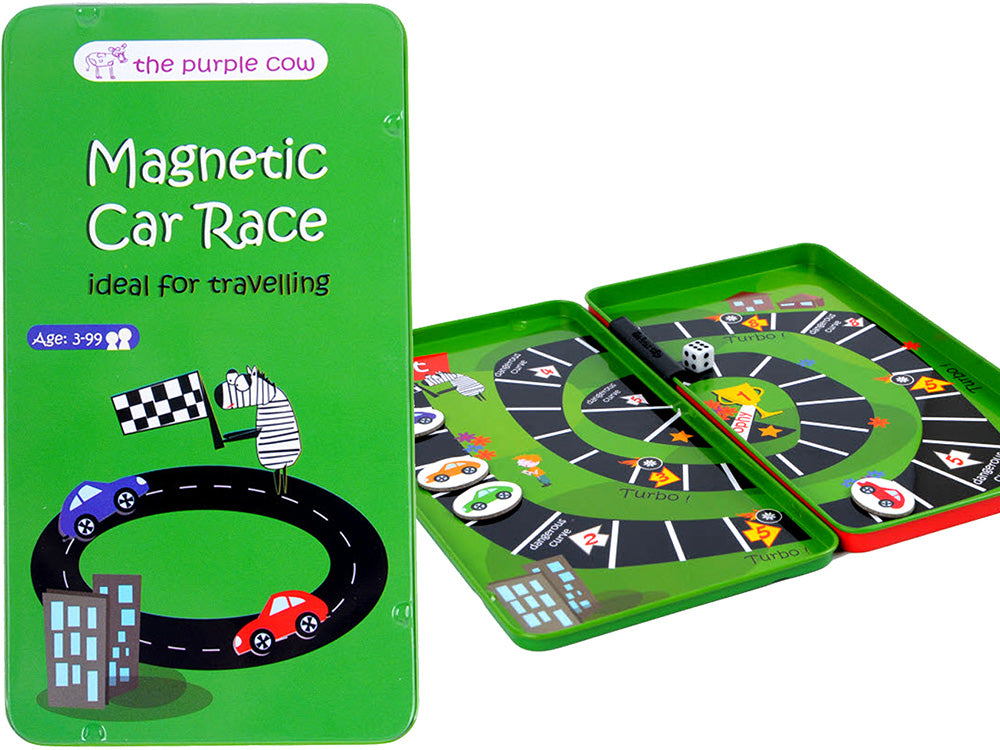 Magnetic Car Race - Travel Tin (The Purple Cow)