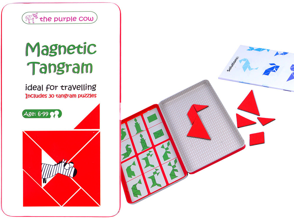 Magnetic Tangram - Travel Tin (The Purple Cow)