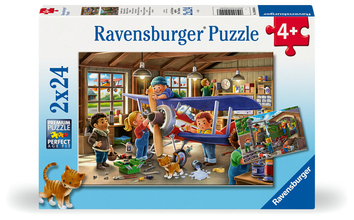 Airlane and Train Repairs 2x24pc [Ravensburger Puzzle]