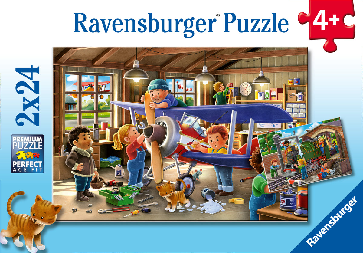 Airlane and Train Repairs 2x24pc [Ravensburger Puzzle]