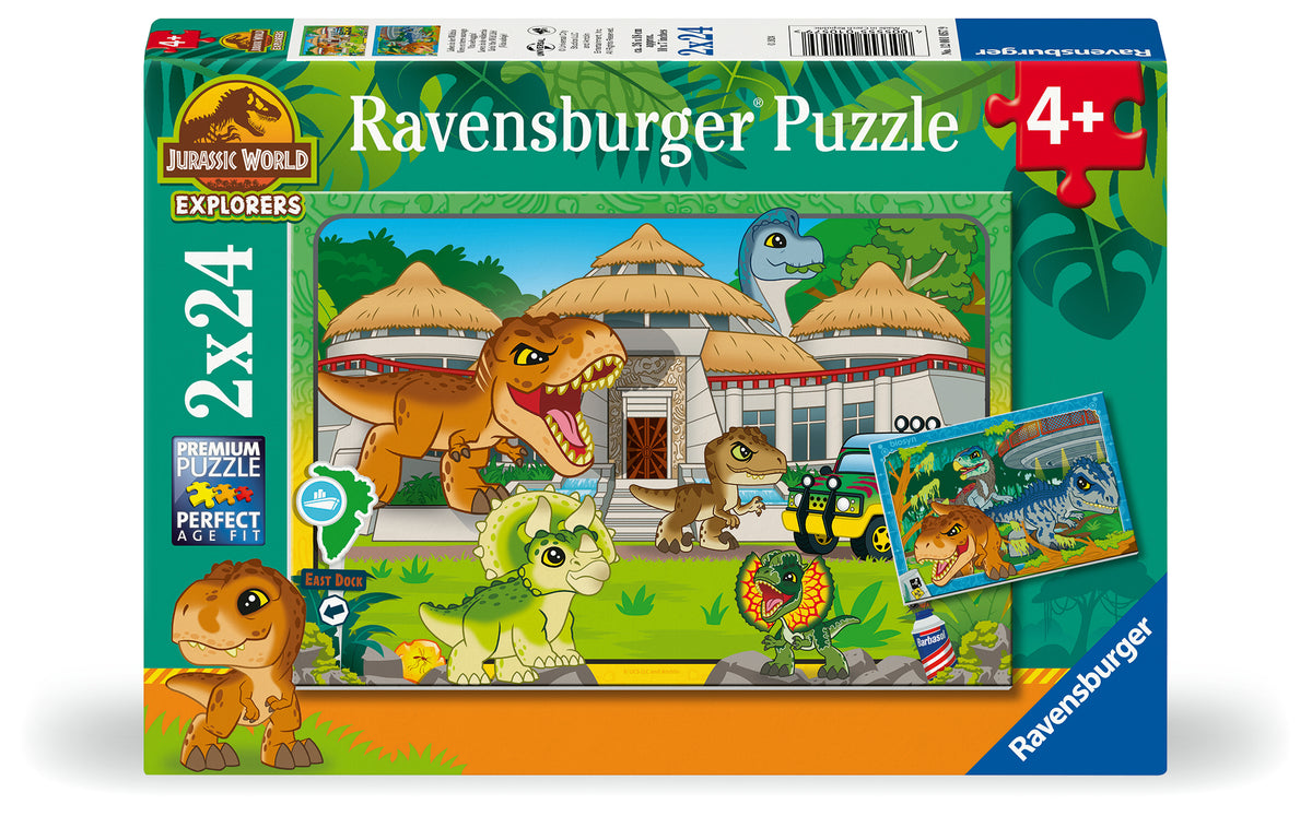 Jurassic World Explorers: Livin' the Wild Life 2x24pc [Ravensburger Puzzle]
