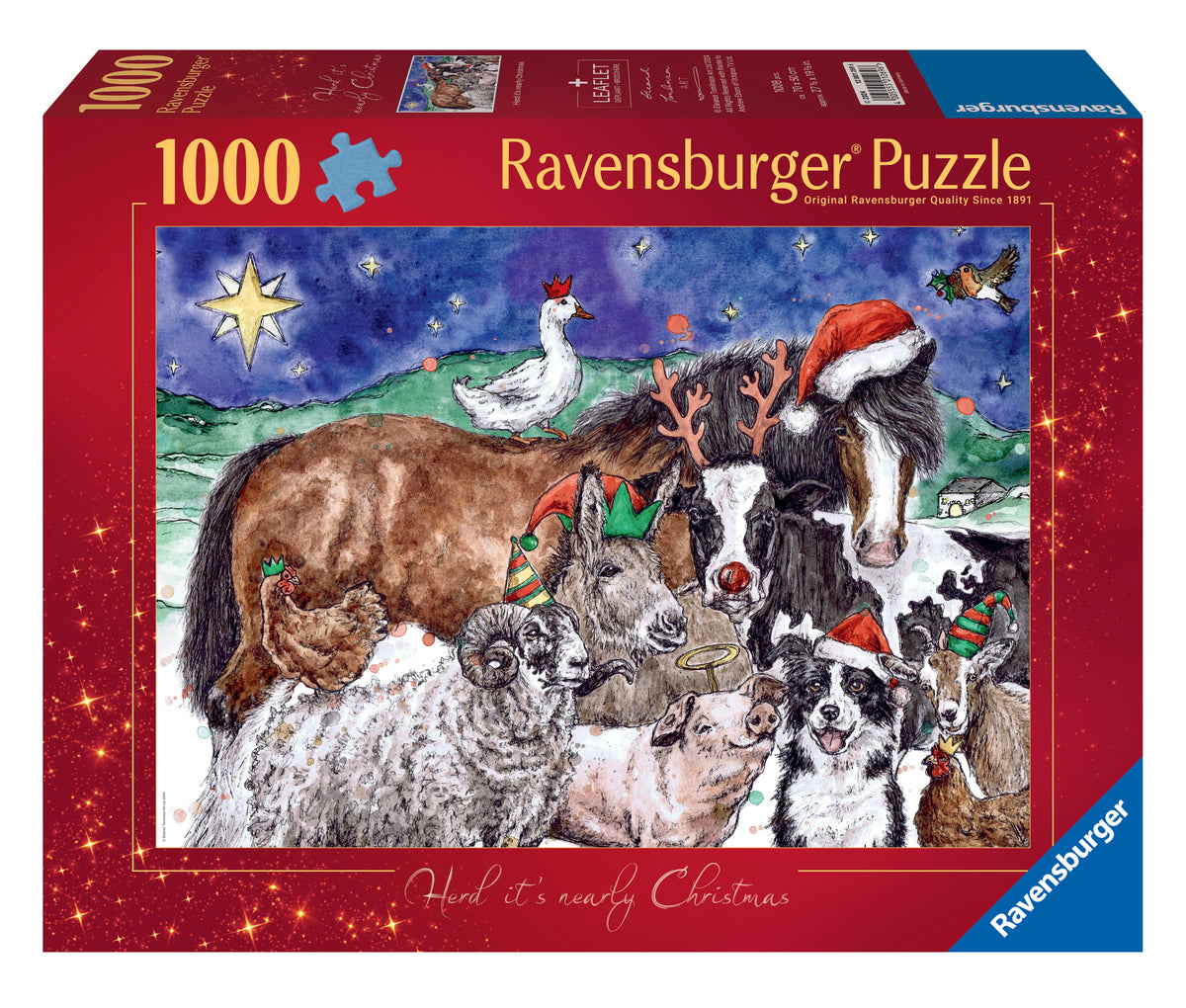 Christmas: Herd it's nearly Christmas 1000pc [Ravensburger Puzzle]