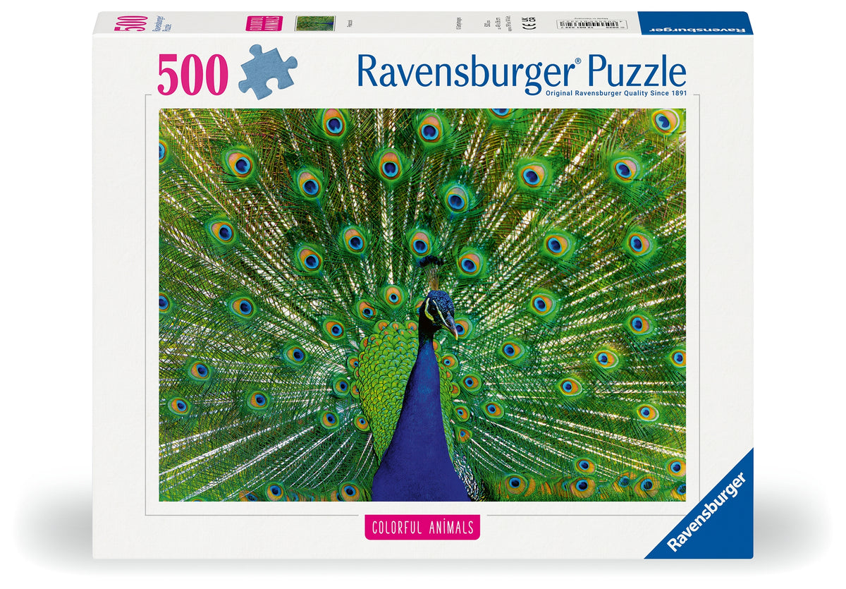 Colourful Animals: Peacock 500pc [Ravensburger Puzzle]
