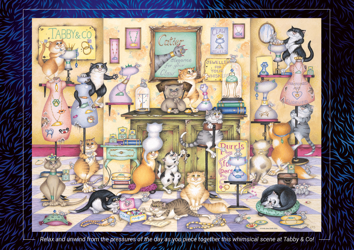 Linda Jane Smith: Vintage #17 Crazy Cats... Tabby & Co. 500pc [Ravensburger Puzzle]