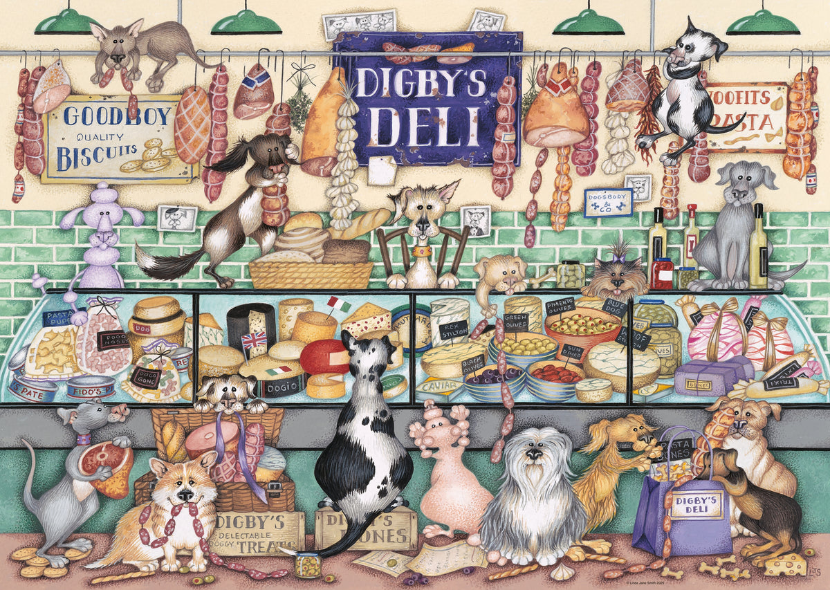 Linda Jane Smith: Dapper Dogs #1 Digby's Deli 1000pc [Ravensburger Puzzle]