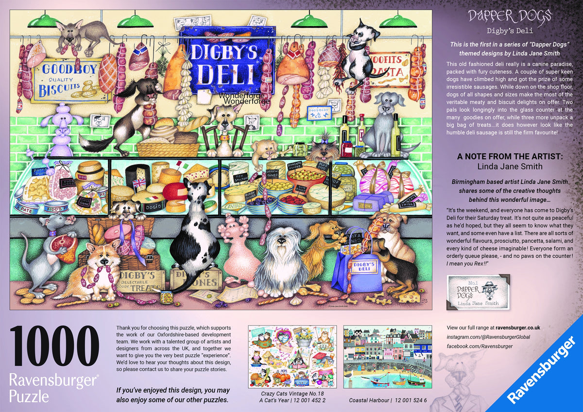 Linda Jane Smith: Dapper Dogs #1 Digby's Deli 1000pc [Ravensburger Puzzle]