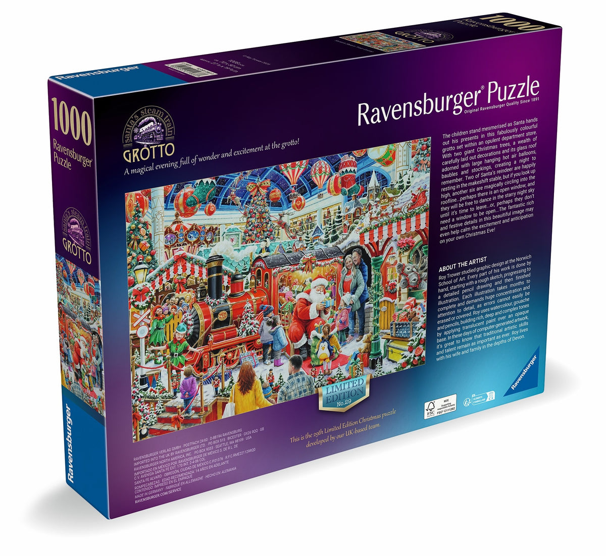 Christmas: #29 Santa's Steam Train Grotto 1000pc [Ravensburger Puzzle]