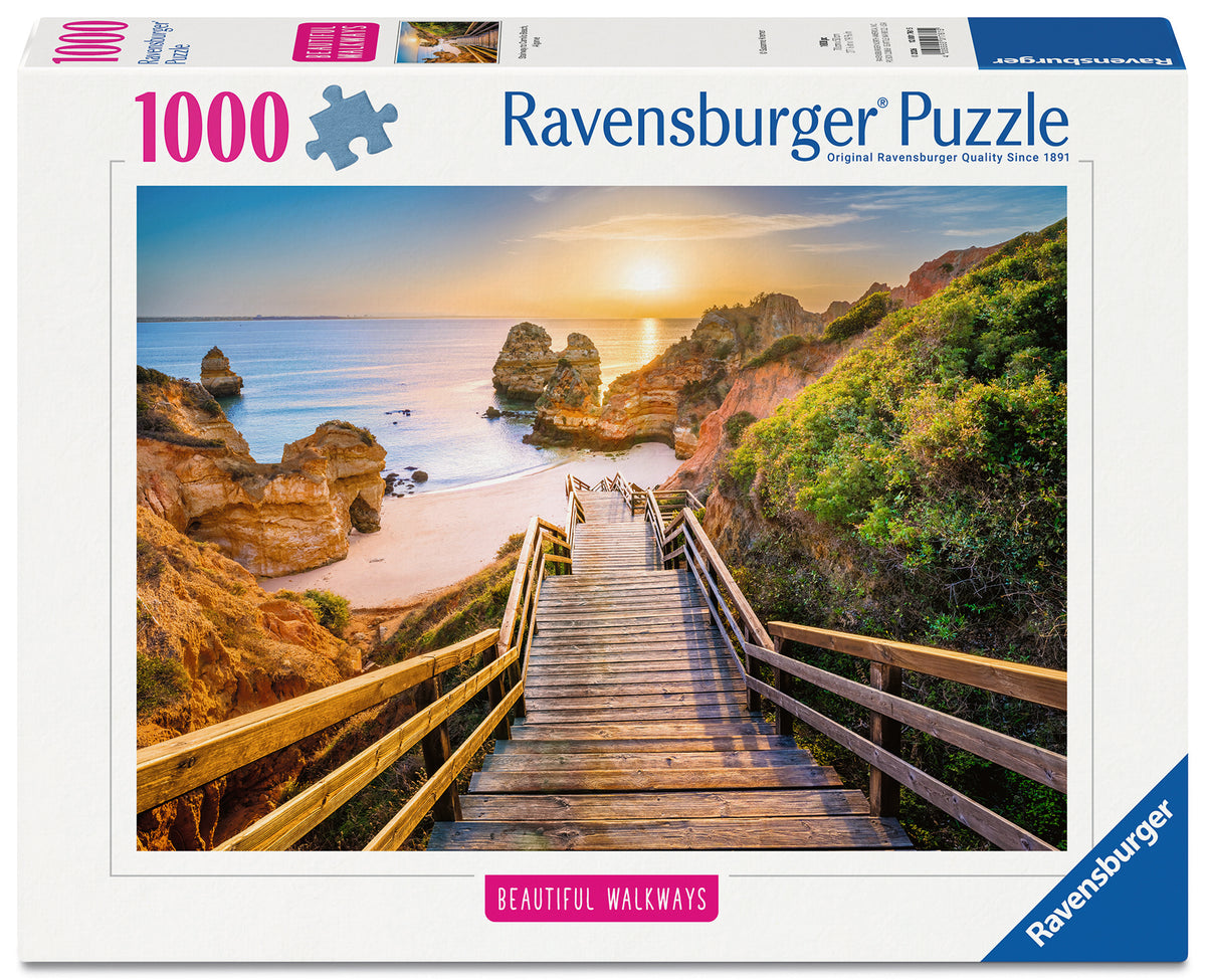 Beautiful Walkways: Stairway to Camilo Beach, Algarve 1000pc [Ravensburger Puzzle]