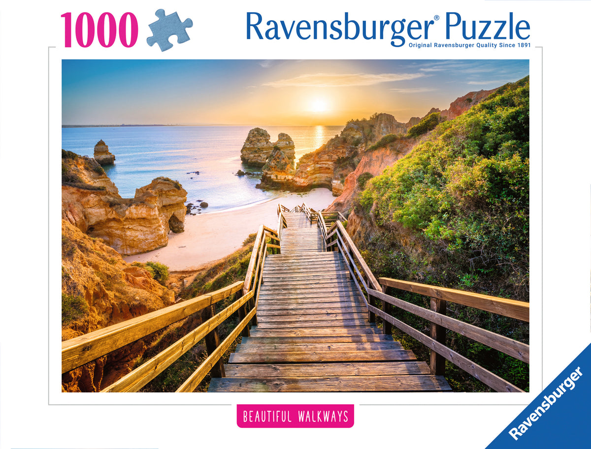 Beautiful Walkways: Stairway to Camilo Beach, Algarve 1000pc [Ravensburger Puzzle]