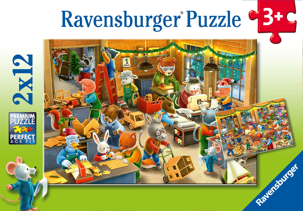 Christmas Toy Factory 2x24pc [Ravensburger Puzzle]