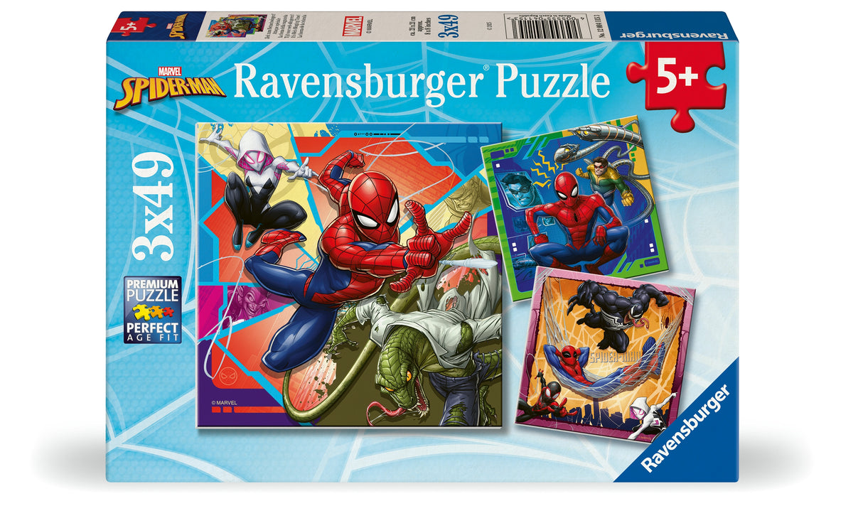 Marvel Spider-Man: It's Web-Slinging Time! 3x49pc [Ravensburger Puzzle]