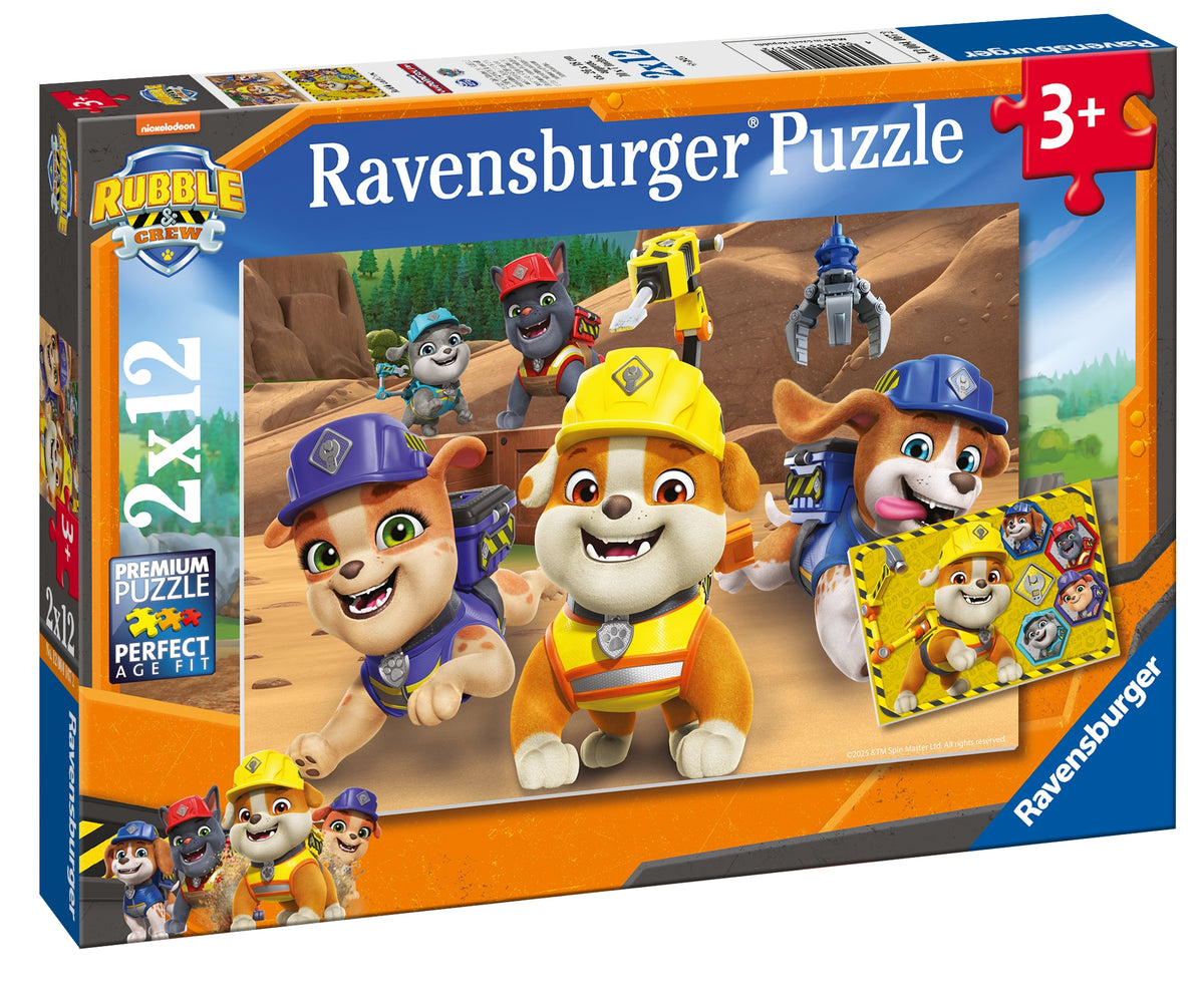 Paw Patrol: Rubble & Crew 2x12pc [Ravensburger Puzzle]