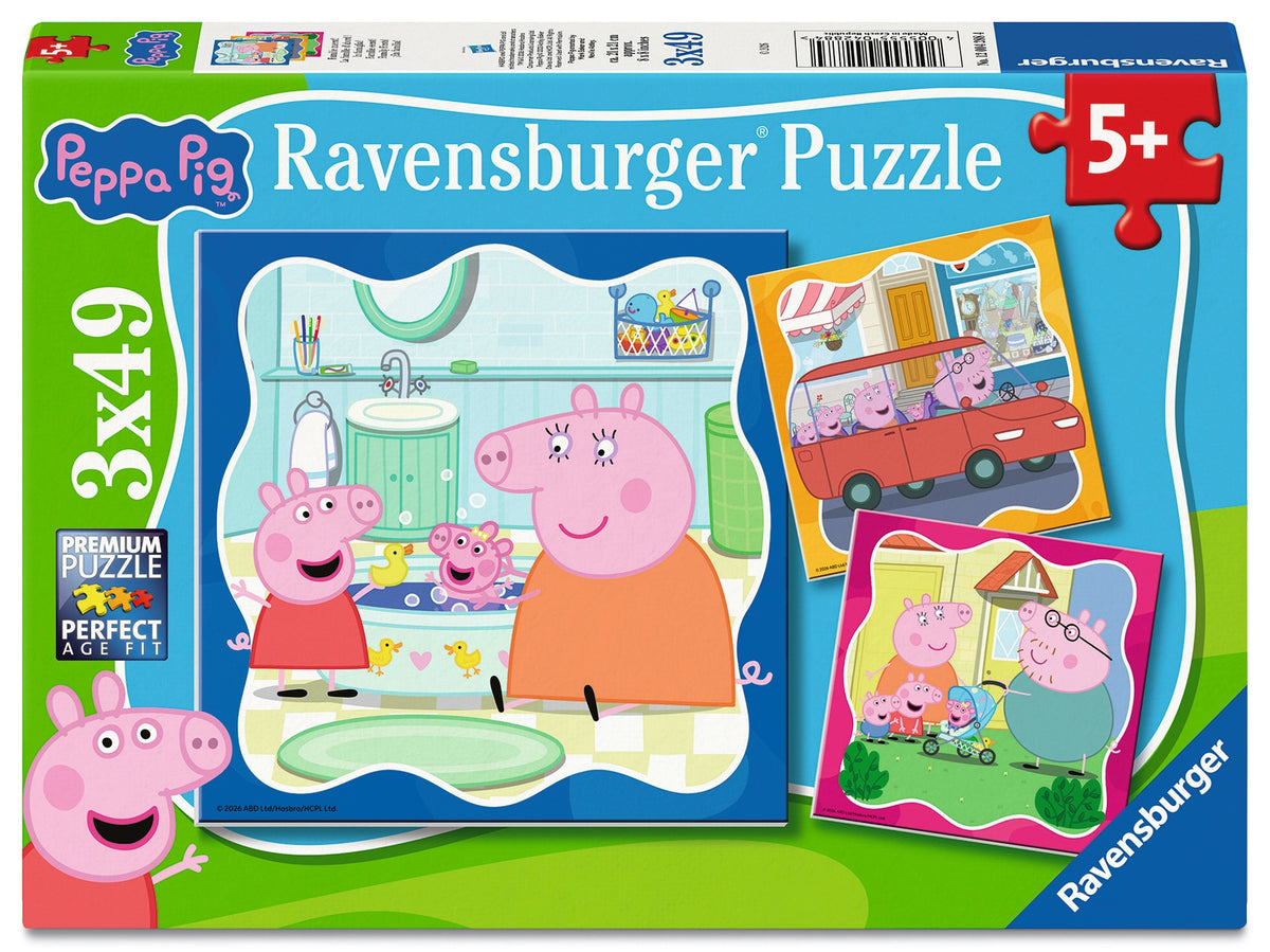 Peppa Pig: Family Firsts! 3x49pc [Ravensburger Puzzle]