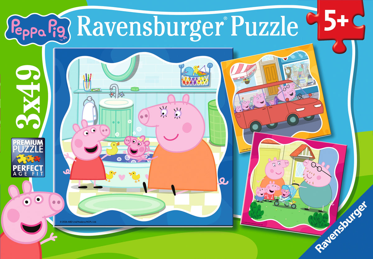 Peppa Pig: Family Firsts! 3x49pc [Ravensburger Puzzle]