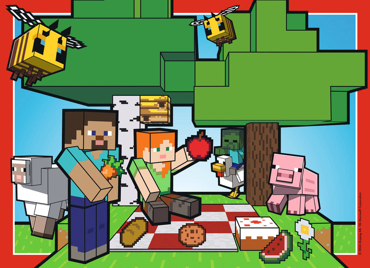 Minecraft: Realms & Adventures 4x100pc Bumper Puzzle Pack [Ravensburger Puzzle]