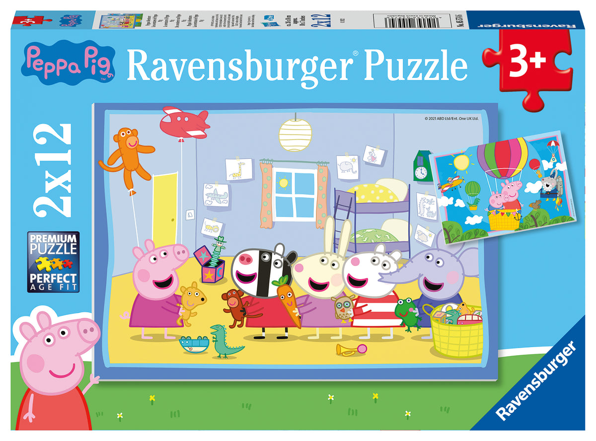 Peppa Pig: Peppa's Adventures 2x12pc [Ravensburger Puzzle]