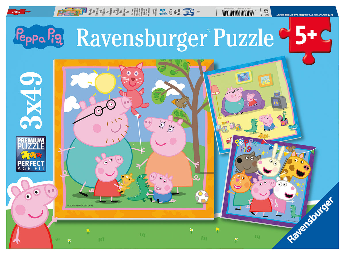 Peppa Pig: Peppa's Family & Friends 3x49pc [Ravensburger Puzzle]