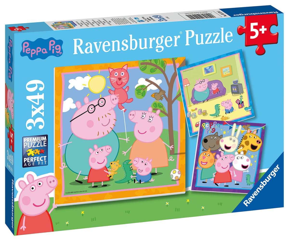 Peppa Pig: Peppa's Family & Friends 3x49pc [Ravensburger Puzzle]