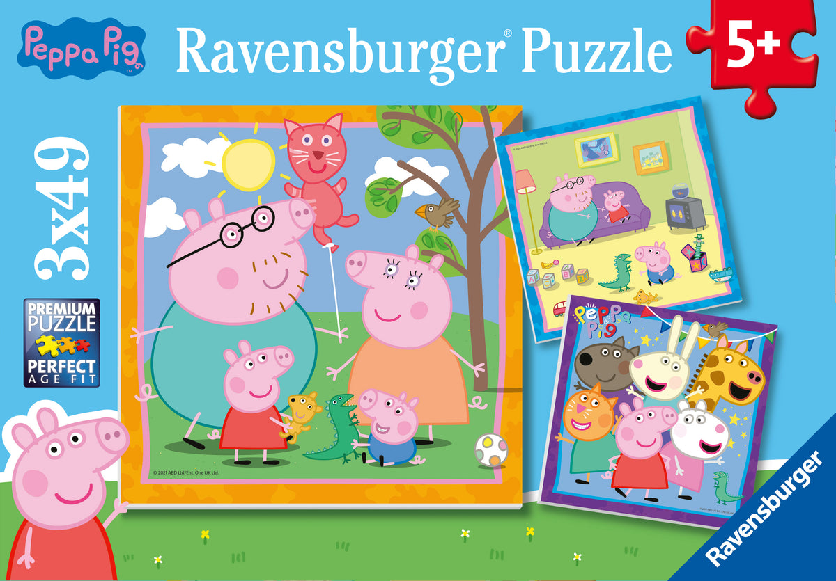Peppa Pig: Peppa's Family & Friends 3x49pc [Ravensburger Puzzle]