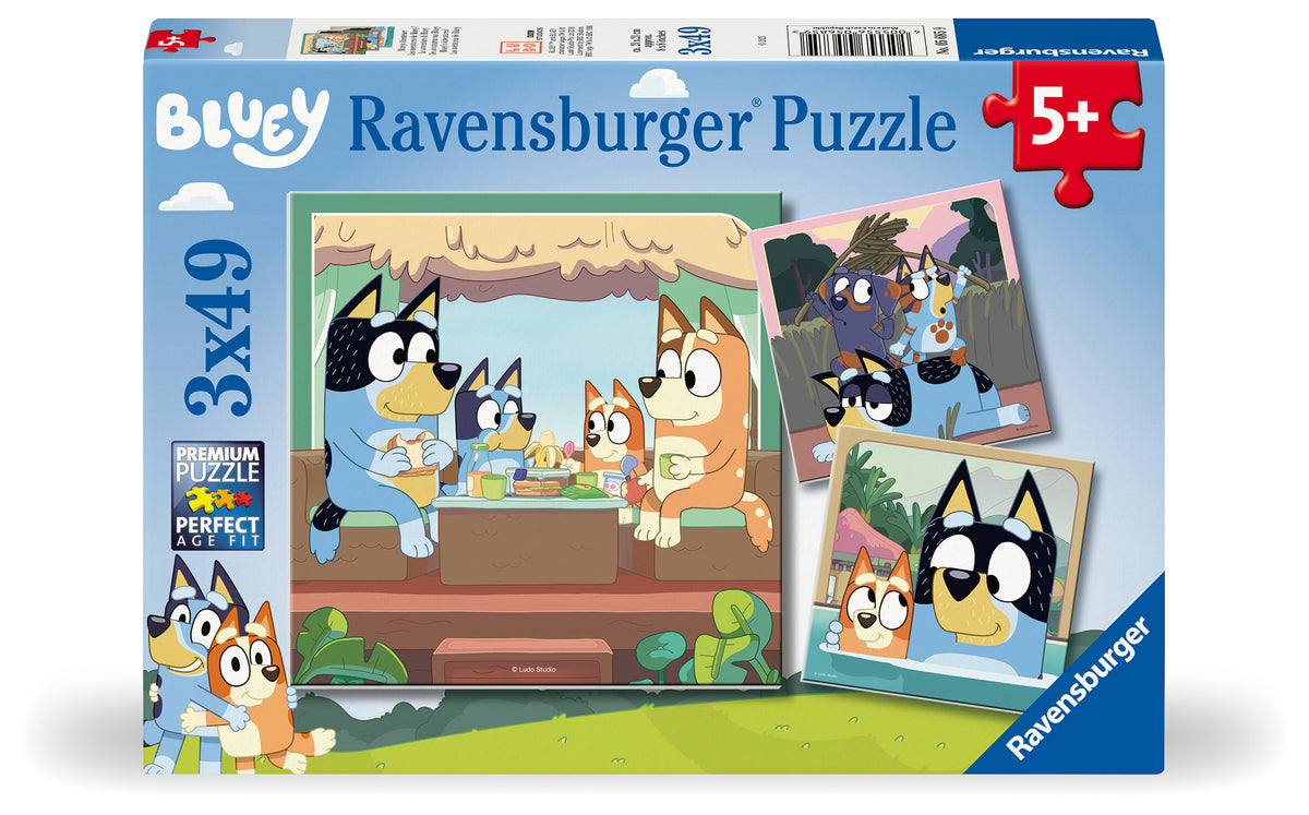 Bluey: Bluey's Adventures! 3x49pc [Ravensburger Puzzle]