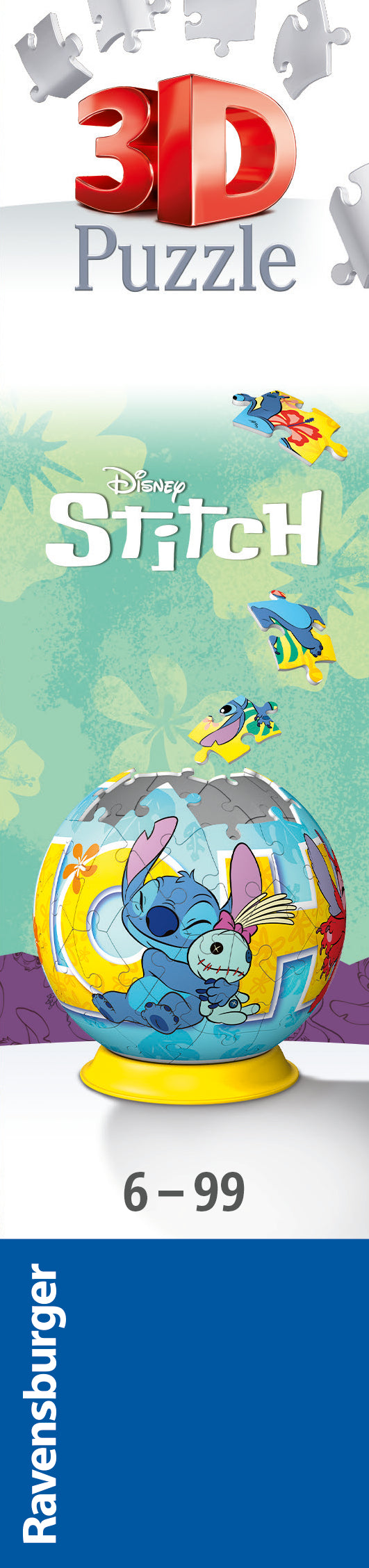 3D Puzzle Ball: Disney Stitch 72pc [Ravensburger Puzzle]