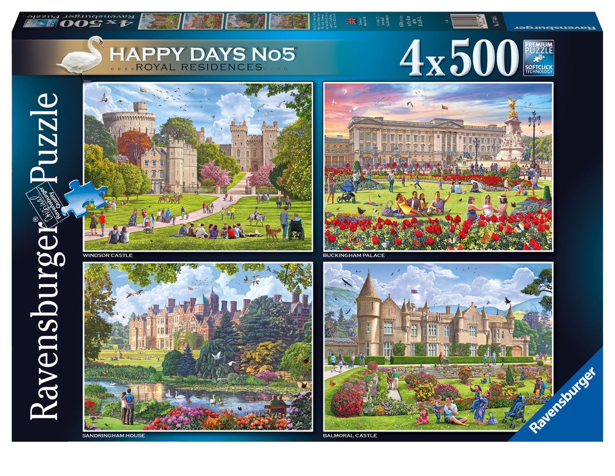Happy Days: #5 Royal Residences 4x500pc [Ravensburger Puzzle]