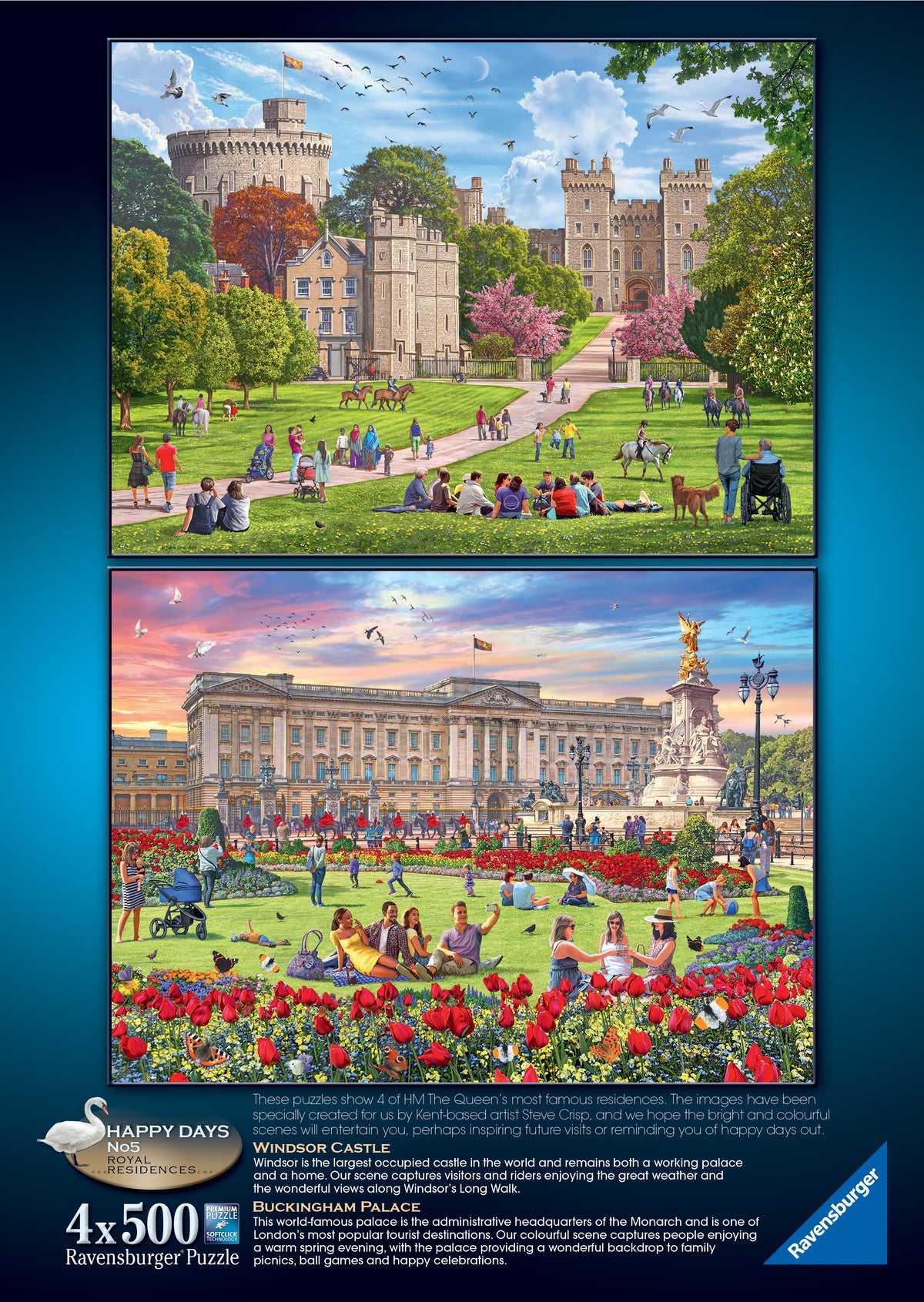 Happy Days: #5 Royal Residences 4x500pc [Ravensburger Puzzle]