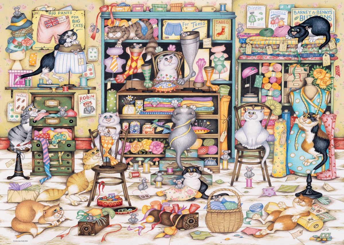Crazy Cats: Haberdashery 1000pc [Ravensburger Puzzle]