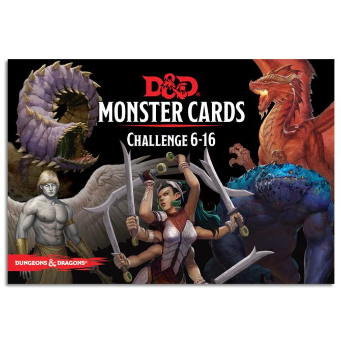 D&amp;D Monster Cards - Challenge 6-16 (74 Cards)