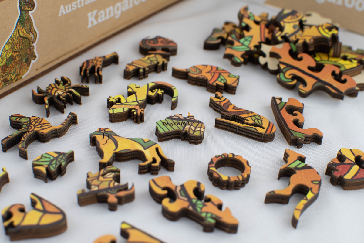 Kangaroo 200pc - Australiania Wooden Series (LPG Puzzles)
