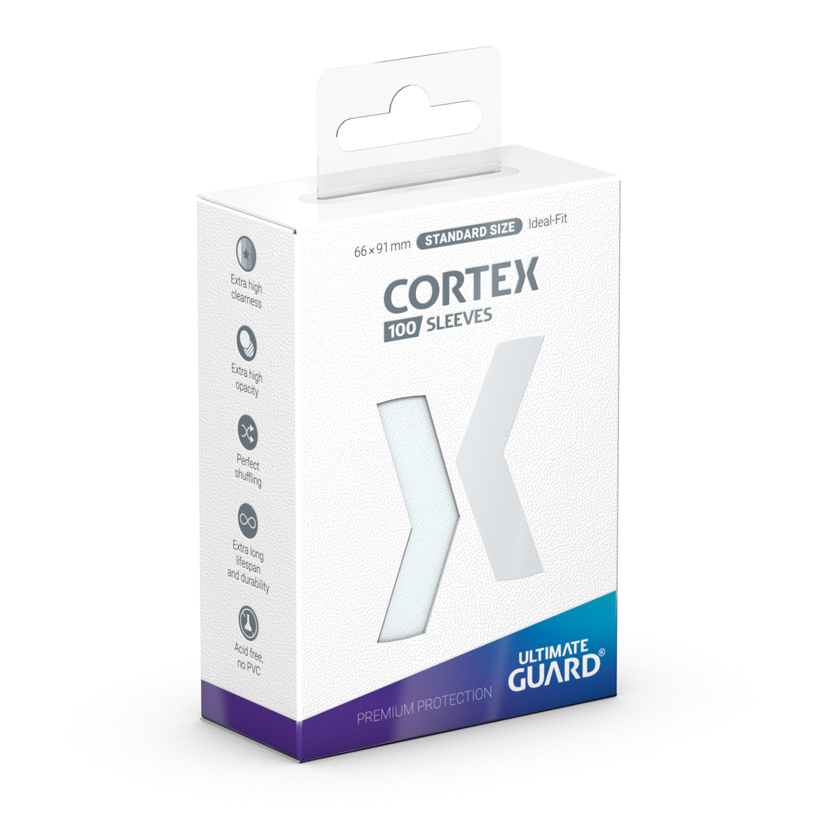 Ultimate Guard Cortex Sleeves - Transparent - Standard-Size (100 Sleeves)