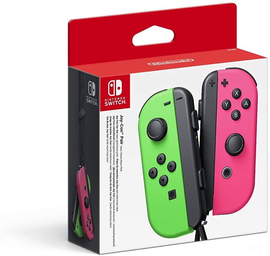 Nintendo Switch: Joy-Con Pair - Neon Green/Neon Pink Controllers