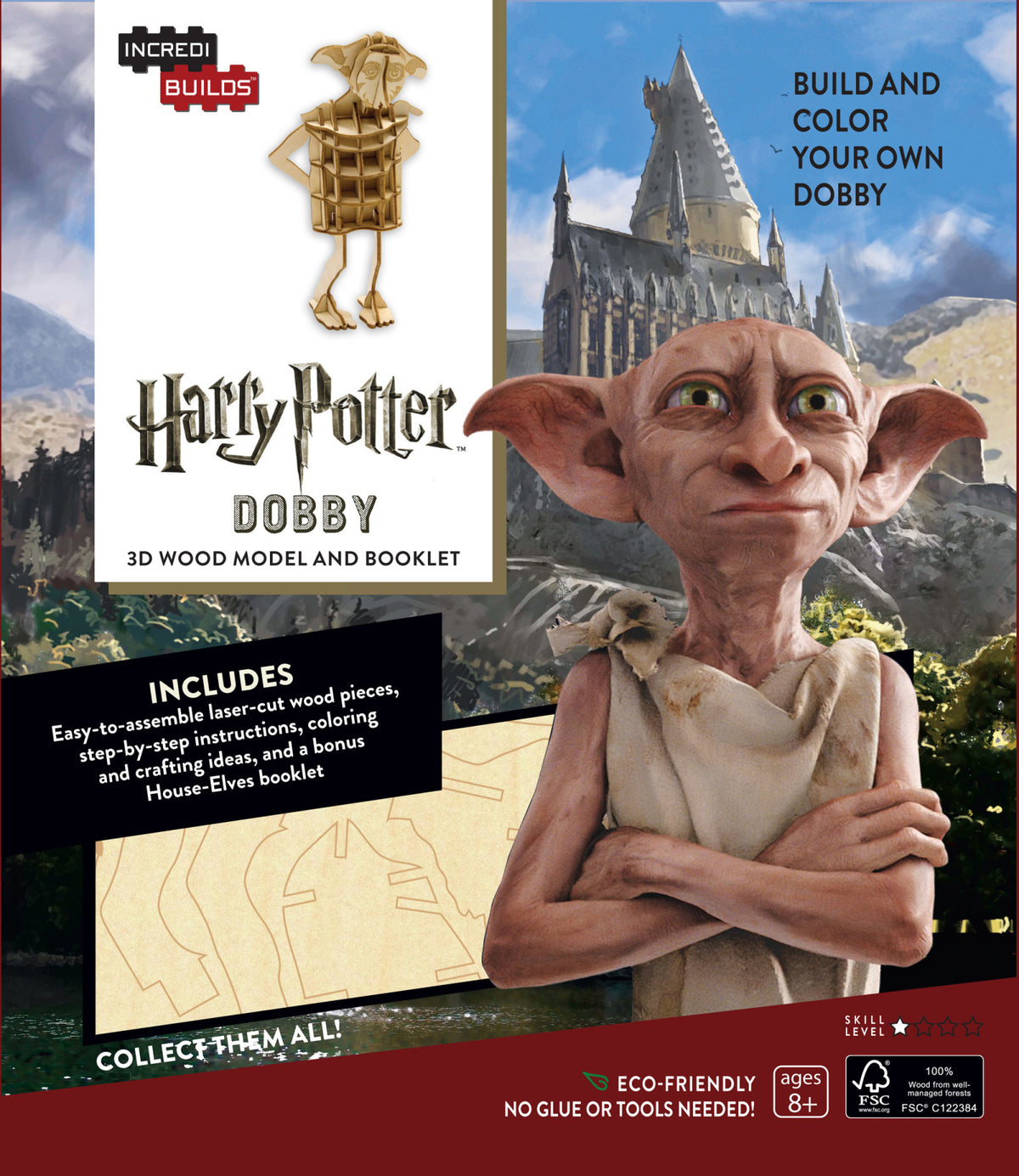 Incredibuilds Harry Potter Dobby 3D Wood Model