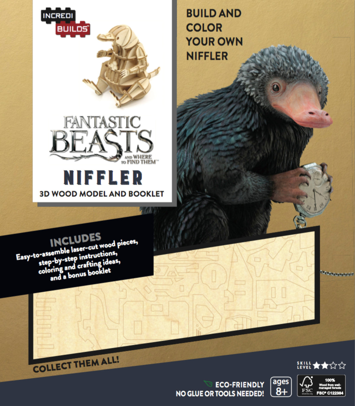 Incredibuilds Fantastic Beasts Niffler 3D Wood Model