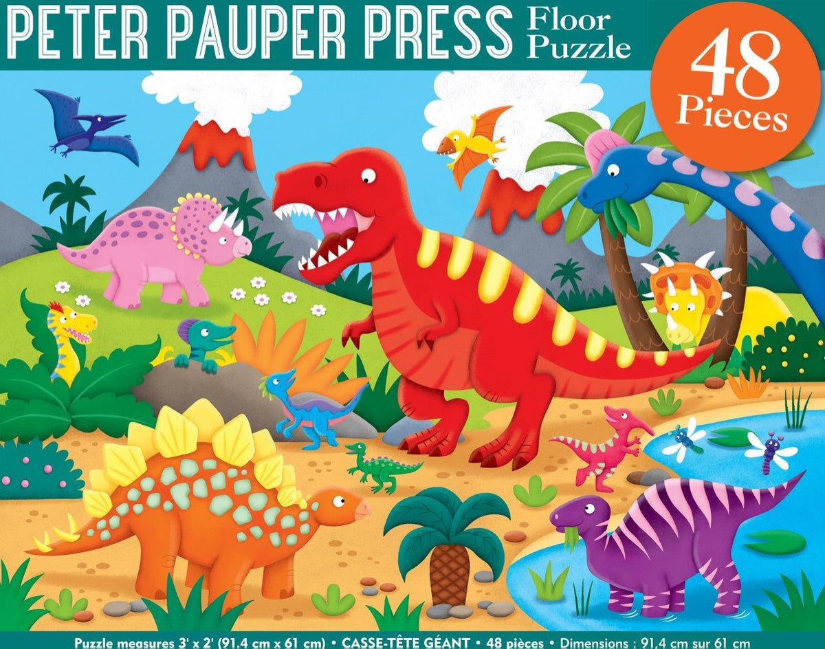 Dinosaurs Kids Floor Puzzle 48pc (Peter Pauper Press)