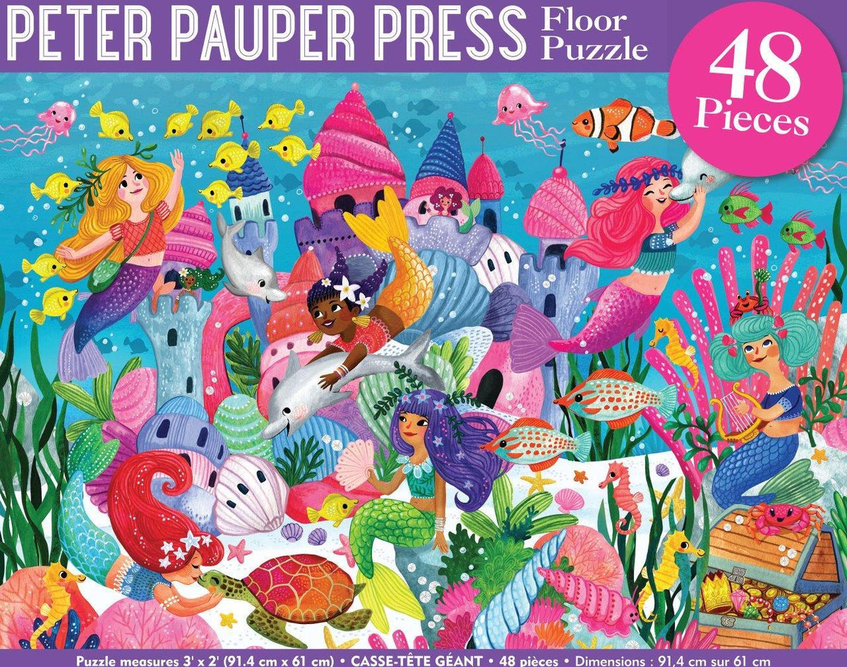 Peter Pauper Floor Puzzle Mermaid 48pc