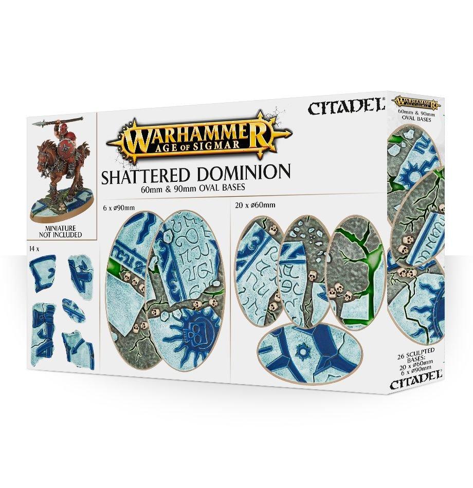 Shattered Dominion: 60 &amp; 90mm Oval Bases (Warhammer Age of Sigmar)