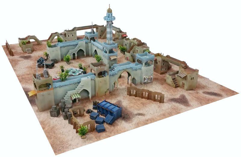 Miniature Scenery - Oasis Fountain With Barrels