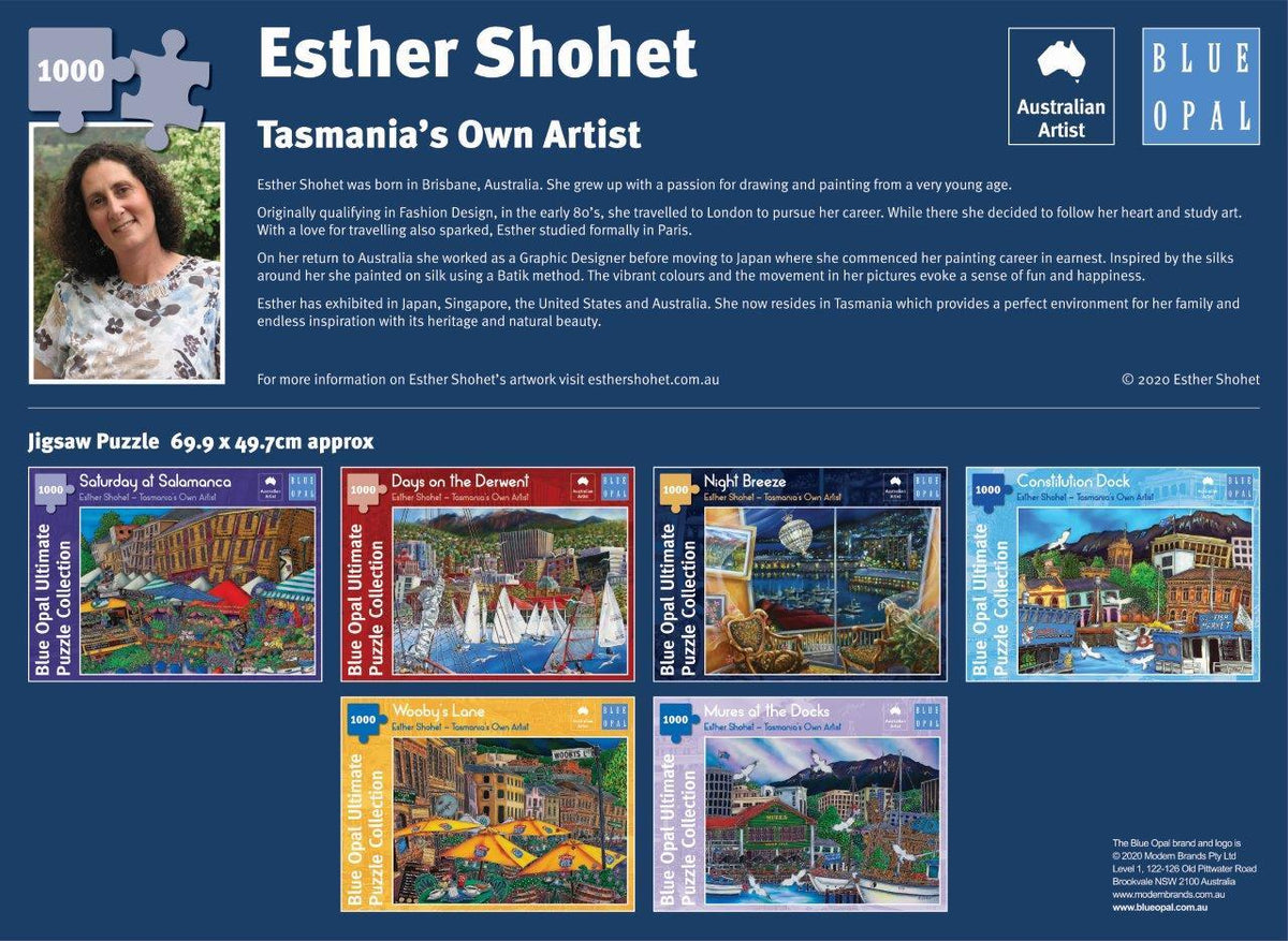 Blue Opal Esther Shohet Wooby&#39;s Lane 1000pc Puzzle