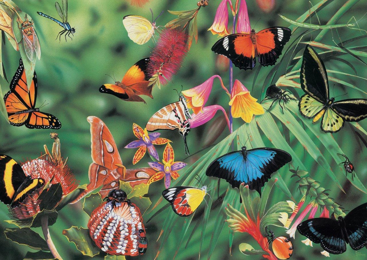 Blue Opal Garry Fleming Butterflies &amp; Beetles 1000pc Puzzle