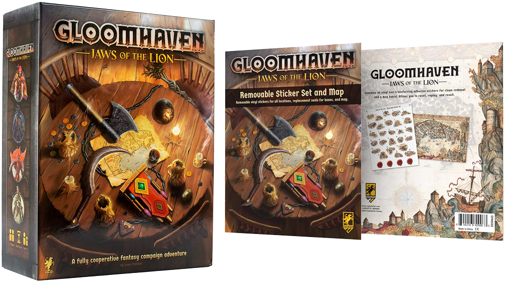 Gloomhaven: Jaws of the Lion - Game and Removable Stickers Bundle