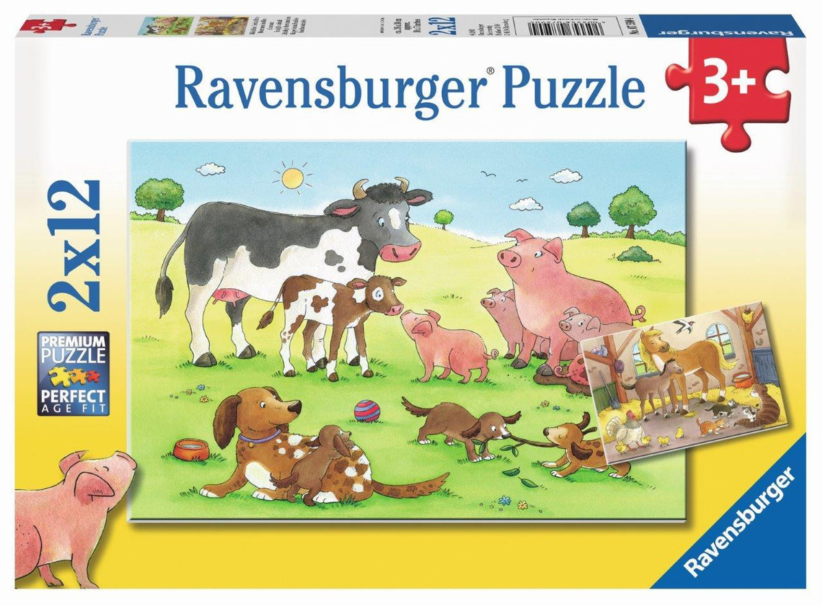 Animals Children Puzzle 2X12pc (Ravensburger Puzzle)