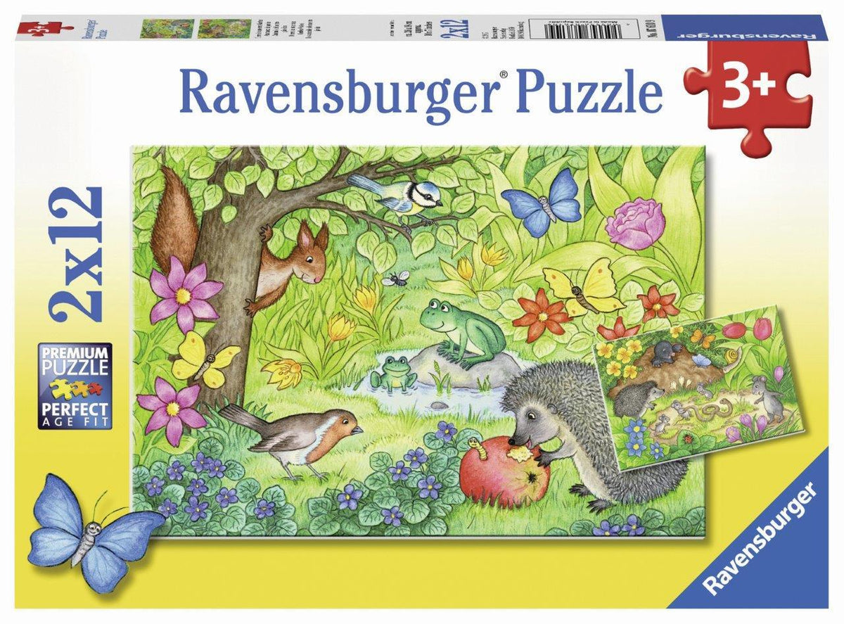Animals In Our Garden Puzzle 2X12pc
