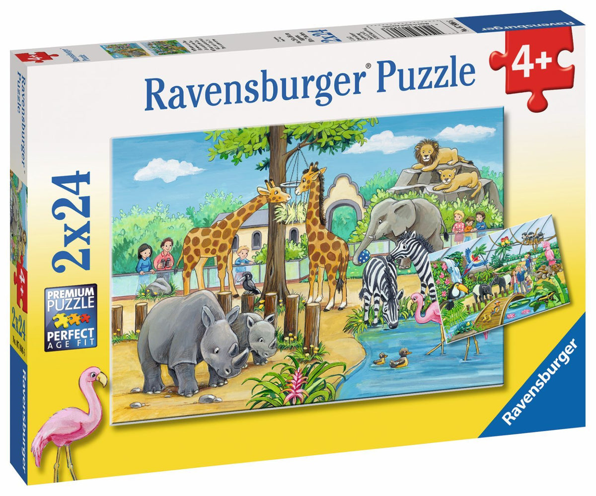 Welcome To The Zoo Puzzle 2X24pc (Ravensburger Puzzle)