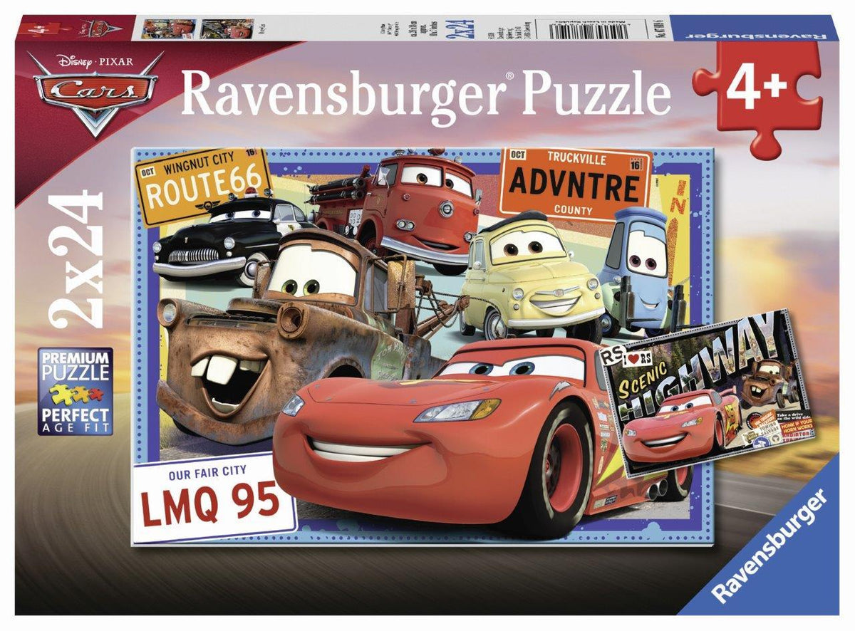 Disney Two Cars Puzzle 2X24pc (Ravensburger Puzzle)